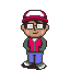 Sprite of Leo Garcia based on EarthBound's battle sprites